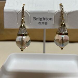 Gold tone Lampwork Drop Earrings